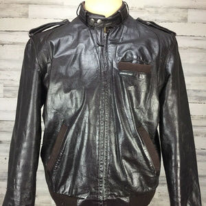 VTG 80s 40 Members Only Leather Cafe Racer Bomber